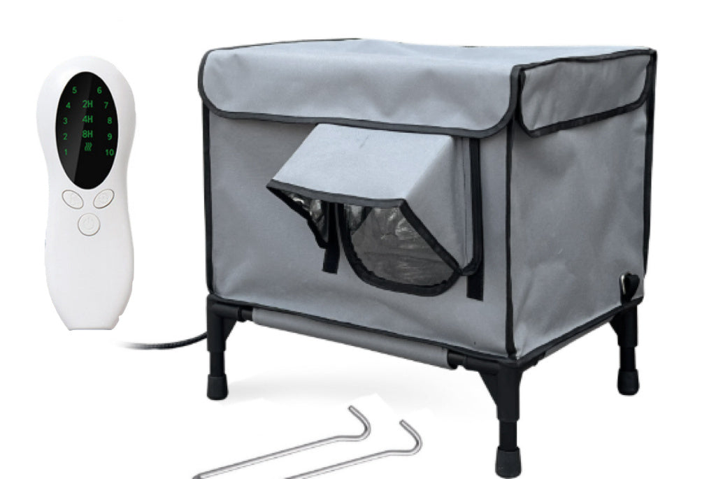 Abri extérieur chauffant haut de gamme pour chat, étanche