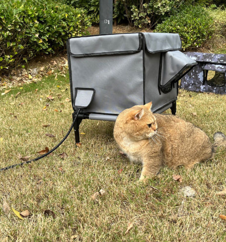 Abri extérieur chauffant haut de gamme pour chat, étanche