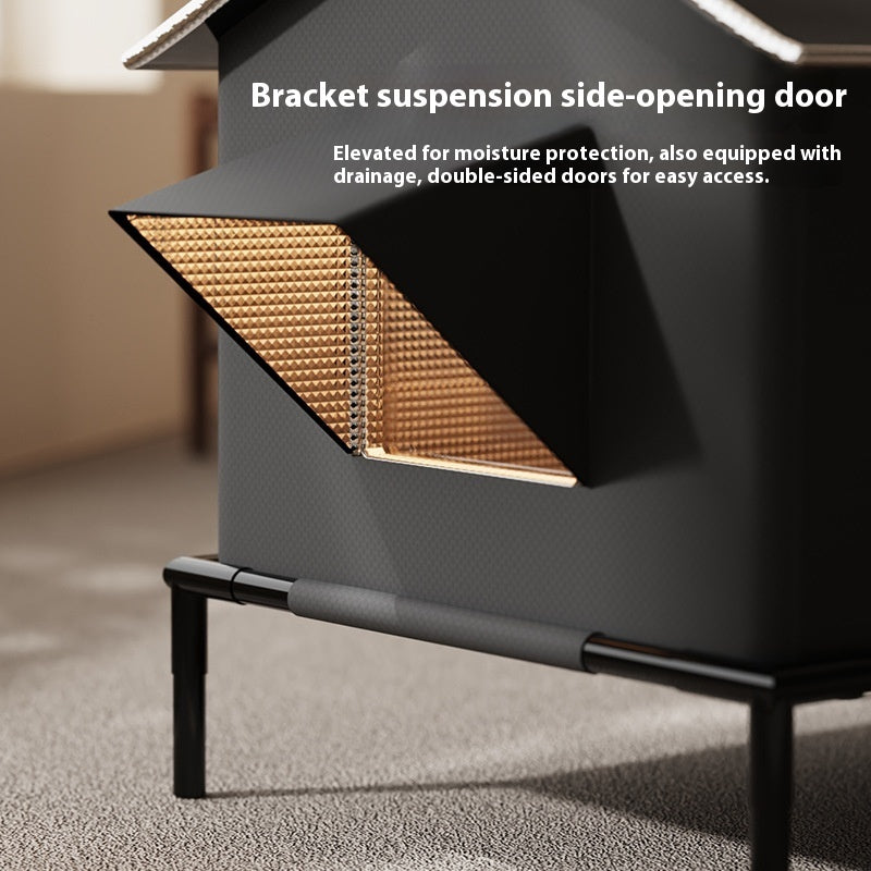 Warm Outdoor Cat Shelter with Emergency Exit | Insulated, Safe & Easy to Clean