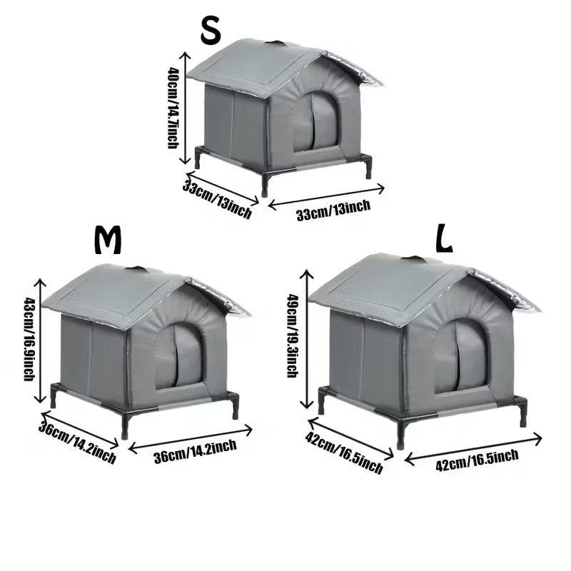 Varm Udendørs Kattely – Vinterhus | Isoleret, Sikkert & Let at Rengøre