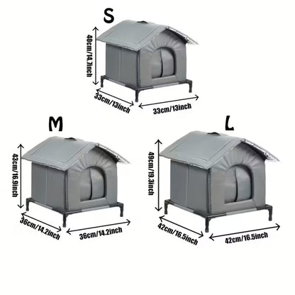 Varm Udendørs Kattely – Vinterhus | Isoleret, Sikkert & Let at Rengøre