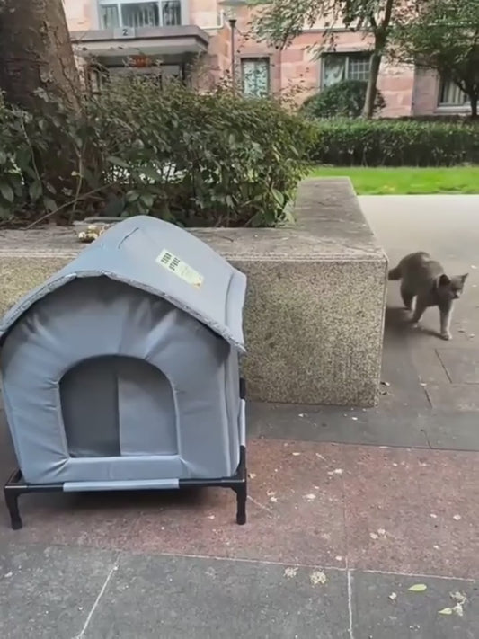 Varm Udendørs Kattely – Vinterhus | Isoleret, Sikkert & Let at Rengøre